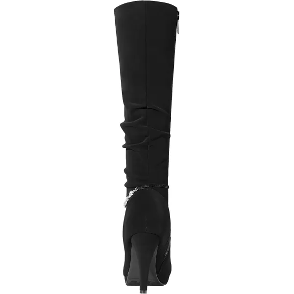 imageDREAM PAIRS Womens Knee High Platform Heel BootsBlackNubuckm
