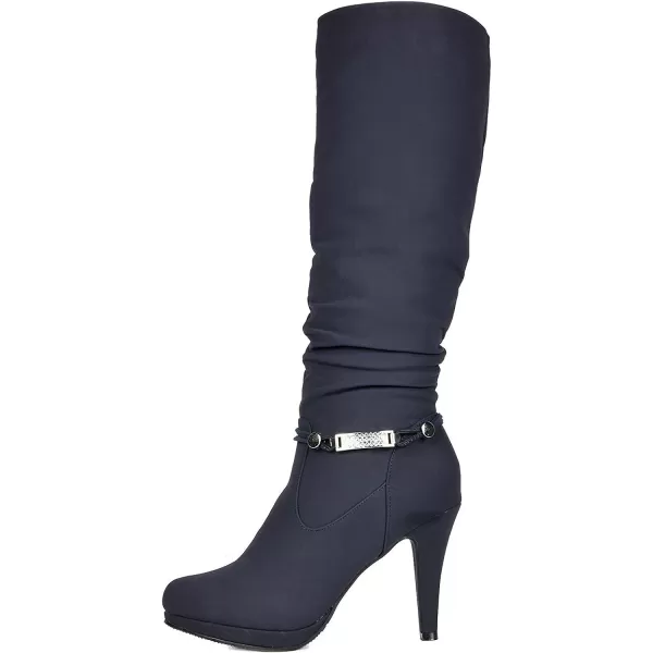 imageDREAM PAIRS Womens Knee High Platform Heel BootsNavynew
