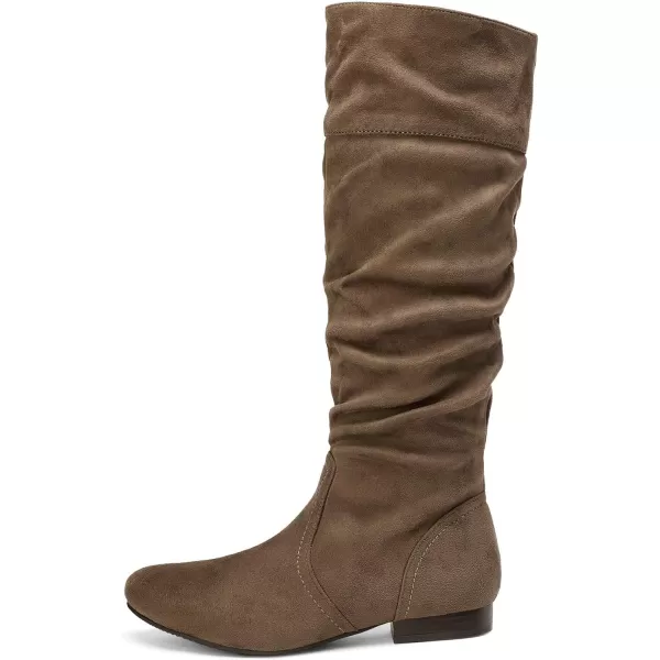 imageDREAM PAIRS Womens Knee High Pull On Fall Weather Winter BootsTaupe