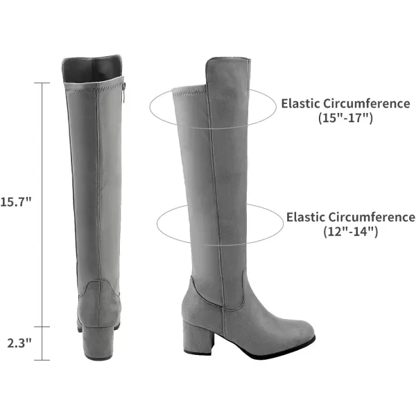 imageDREAM PAIRS Womens Knee High Stretchy Fashion BootsLight Grey