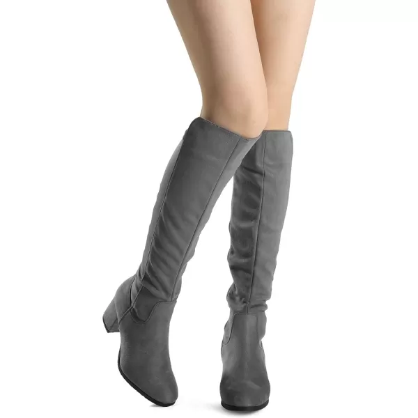 imageDREAM PAIRS Womens Knee High Stretchy Fashion BootsLight Grey