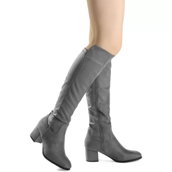 imageDREAM PAIRS Womens Knee High Stretchy Fashion BootsLight Grey