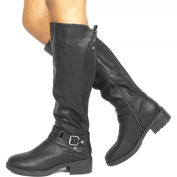 imageDREAM PAIRS Womens Knee High Winter BootsBlacku