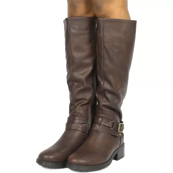 imageDREAM PAIRS Womens Knee High Winter BootsBrown