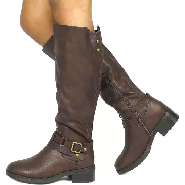 imageDREAM PAIRS Womens Knee High Winter BootsBrown