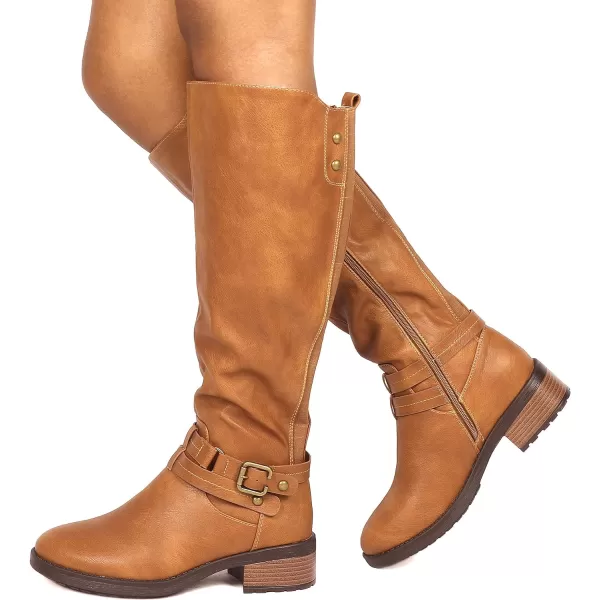 imageDREAM PAIRS Womens Knee High Winter BootsCamelu