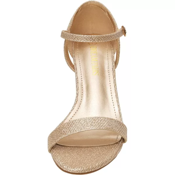 imageDREAM PAIRS Womens Lexii Fashion Stilettos Open Toe Pump Heel SandalsGold Glitter