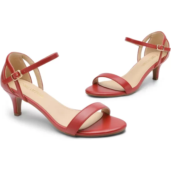 imageDREAM PAIRS Womens Lexii Fashion Stilettos Open Toe Pump Heel SandalsRed Pu