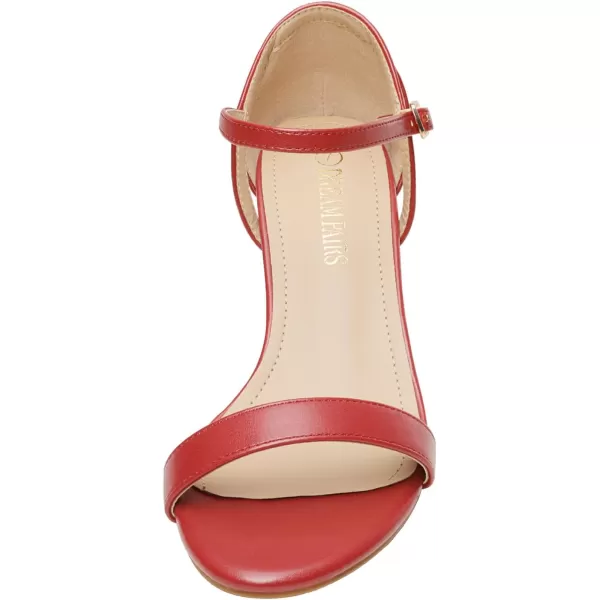 imageDREAM PAIRS Womens Lexii Fashion Stilettos Open Toe Pump Heel SandalsRed Pu