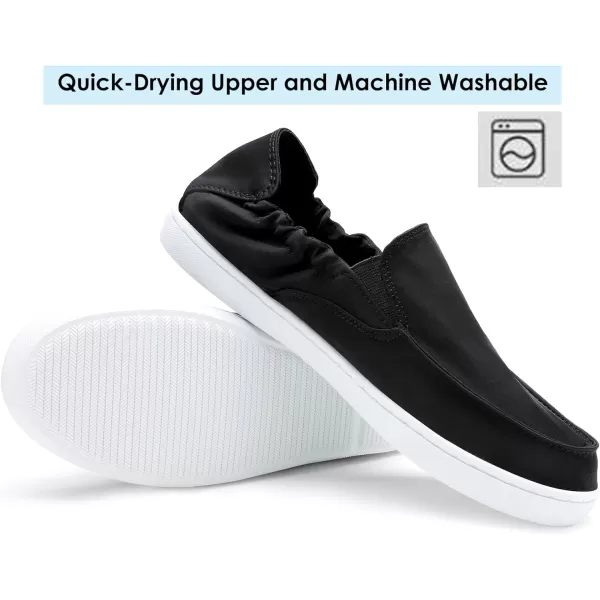 imageDREAM PAIRS Womens Loafers Comfortable Slip on Shoes Lightweight Casual Flats Breathable Canvas Walking Driving Shoes SneakersBlack