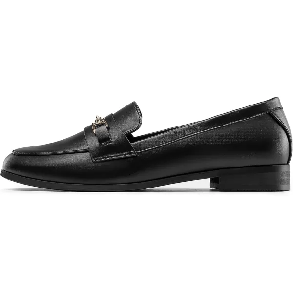 imageDREAM PAIRS Womens Loafers Leather Penny Loafers Fashion Comfortable Flats ShoesBlackpu