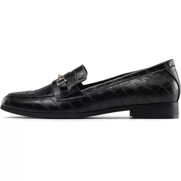 imageDREAM PAIRS Womens Loafers Leather Penny Loafers Fashion Comfortable Flats ShoesBlackstone