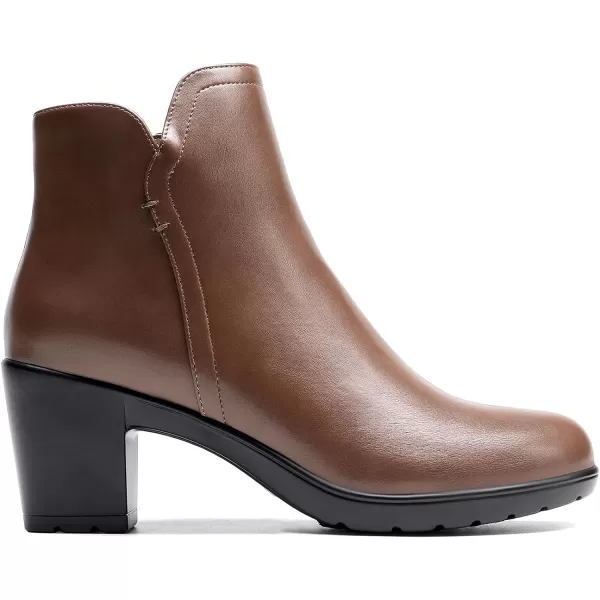 imageDREAM PAIRS Womens Low Chunky Block Heel Ankle Booties Fashion Almond Toe Fall Heeled Short Boots ShoesTanpu04