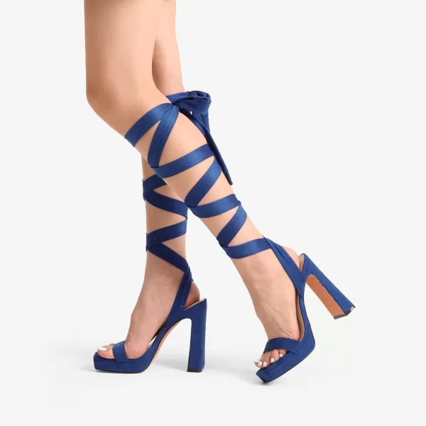 imageDREAM PAIRS Womens Low Heel Pump Sandals SDHS2318WRoyal Bluesuede