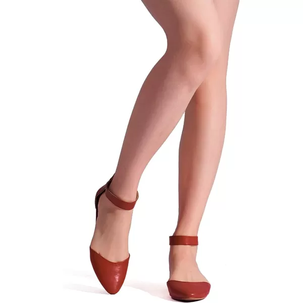 imageDREAM PAIRS Womens Low Wedge Ankle Strap Flats ShoesRedPu