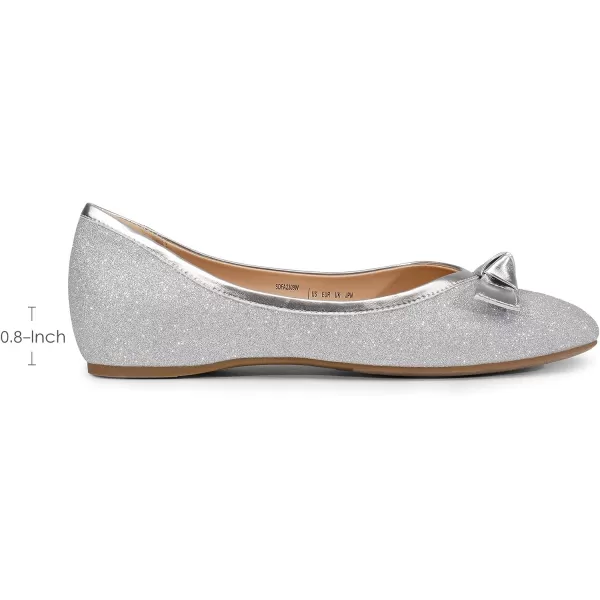 imageDREAM PAIRS Womens Low Wedge Dressy Flats Comfortable Square Toe Rhinestone Wedding ShoesSilverglitter
