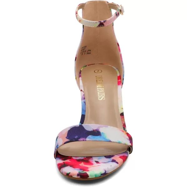 imageDREAM PAIRS Womens LowChunk Low Heel Pump SandalsFloral