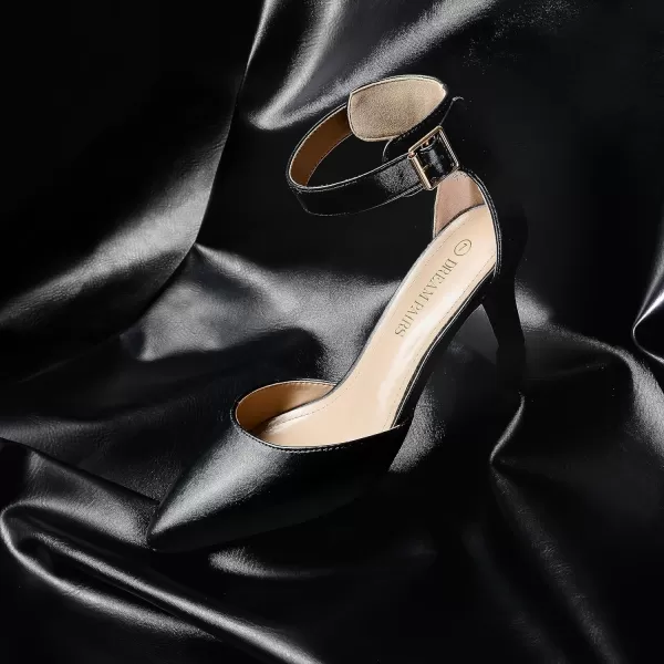 imageDREAM PAIRS Womens Lowpointed Low Heel Dress Pump ShoesBlackPu