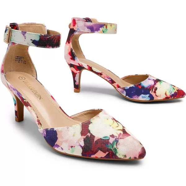 imageDREAM PAIRS Womens Lowpointed Low Heel Dress Pump ShoesFloral