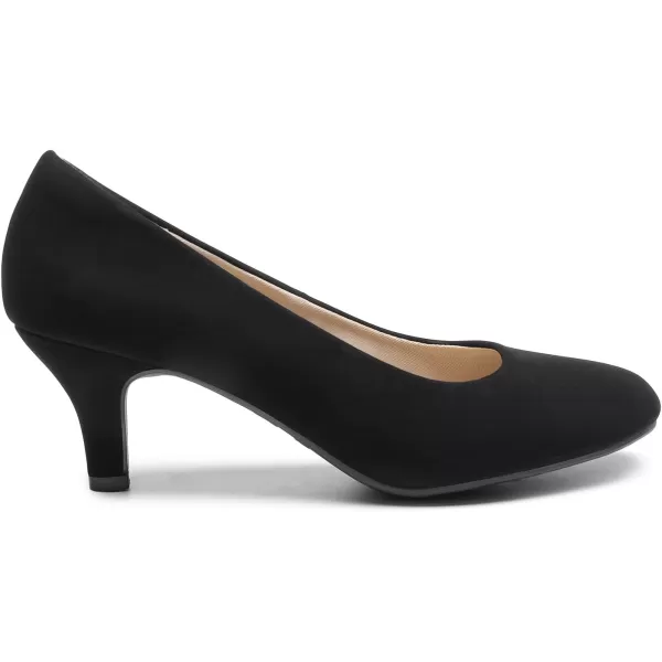 imageDREAM PAIRS Womens Luvly Bridal Wedding Party Low Heel Pump ShoesBlackNubuck