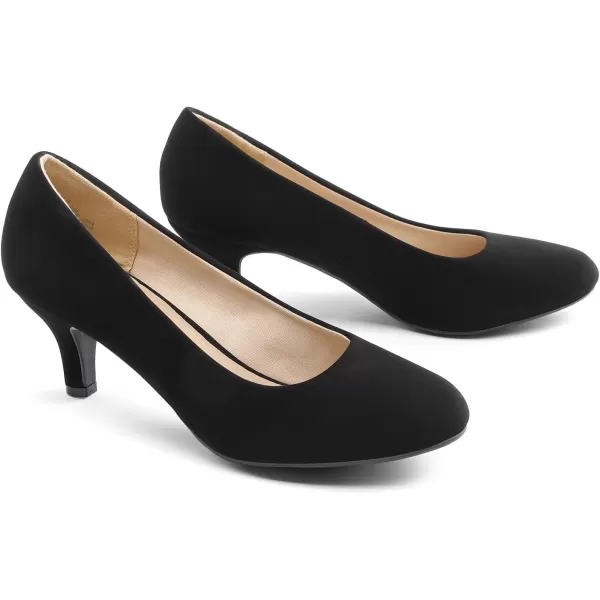 imageDREAM PAIRS Womens Luvly Bridal Wedding Party Low Heel Pump ShoesBlackNubuck
