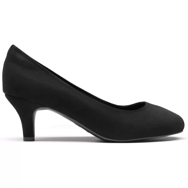imageDREAM PAIRS Womens Luvly Bridal Wedding Party Low Heel Pump ShoesBlacksuede1