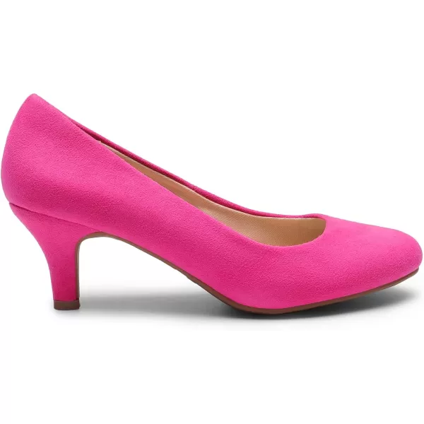 imageDREAM PAIRS Womens Luvly Bridal Wedding Party Low Heel Pump ShoesLuvlyfuchsiasuede