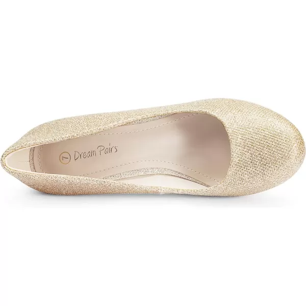 imageDREAM PAIRS Womens Luvly Bridal Wedding Party Low Heel Pump ShoesLuvlygold