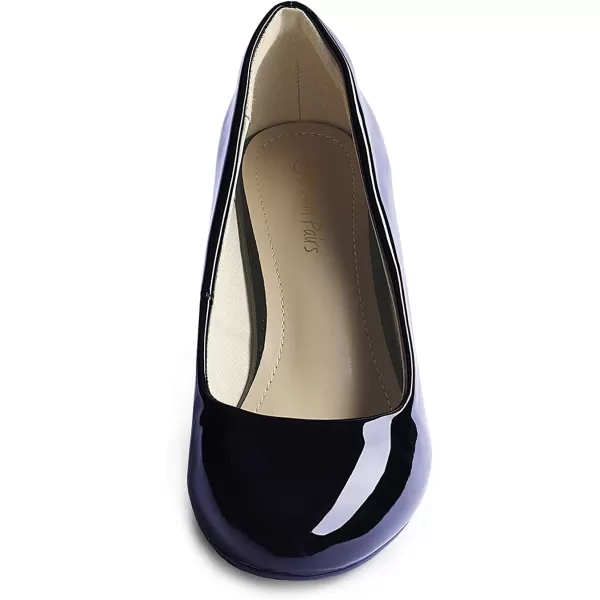 imageDREAM PAIRS Womens Luvly Bridal Wedding Party Low Heel Pump ShoesLuvlynavypat