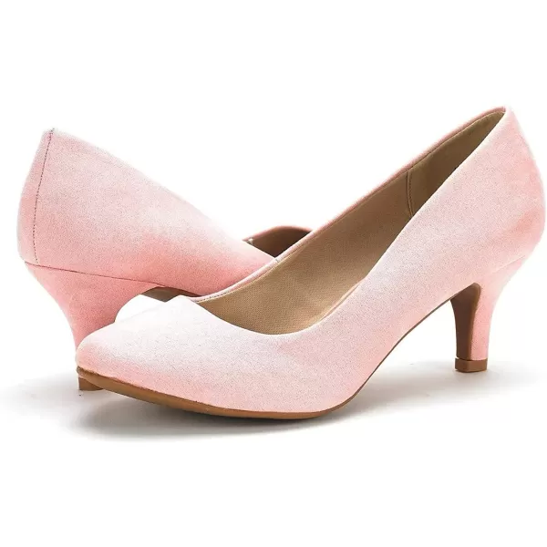 imageDREAM PAIRS Womens Luvly Bridal Wedding Party Low Heel Pump ShoesLuvlypinksuede