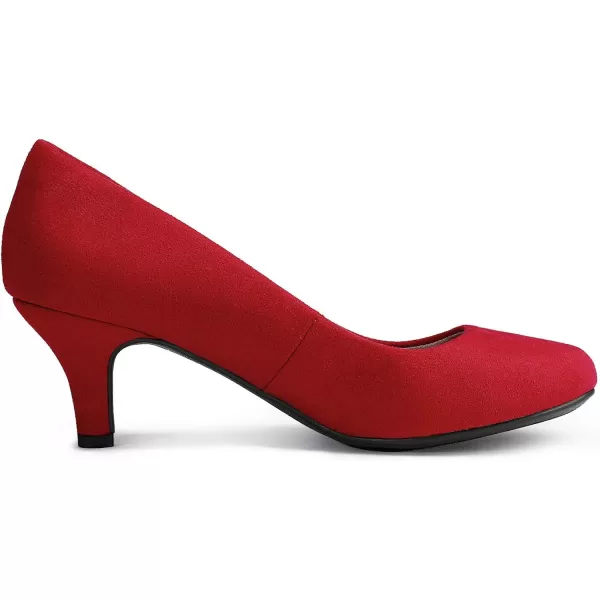 imageDREAM PAIRS Womens Luvly Bridal Wedding Party Low Heel Pump ShoesLuvlyred