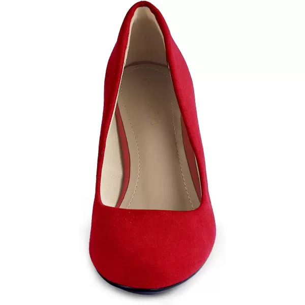 imageDREAM PAIRS Womens Luvly Bridal Wedding Party Low Heel Pump ShoesLuvlyred