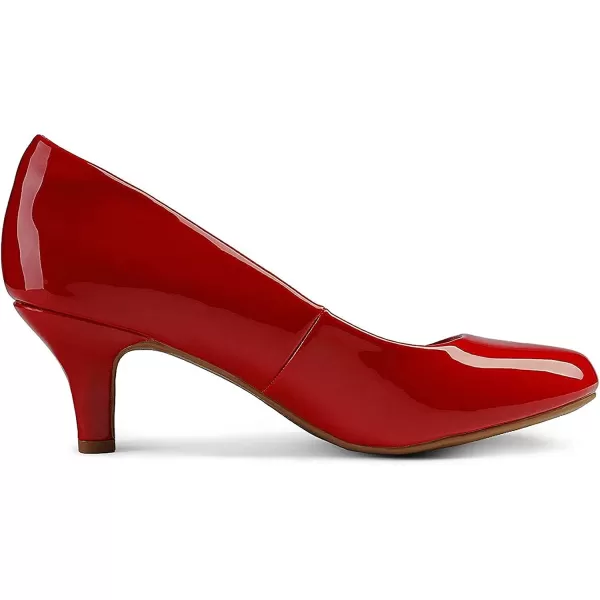 imageDREAM PAIRS Womens Luvly Bridal Wedding Party Low Heel Pump ShoesLuvlyredpat