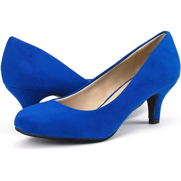 imageDREAM PAIRS Womens Luvly Bridal Wedding Party Low Heel Pump ShoesLuvlyroyalblue