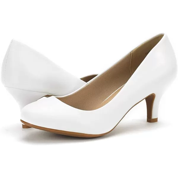 imageDREAM PAIRS Womens Luvly Bridal Wedding Party Low Heel Pump ShoesLuvlywhitepu
