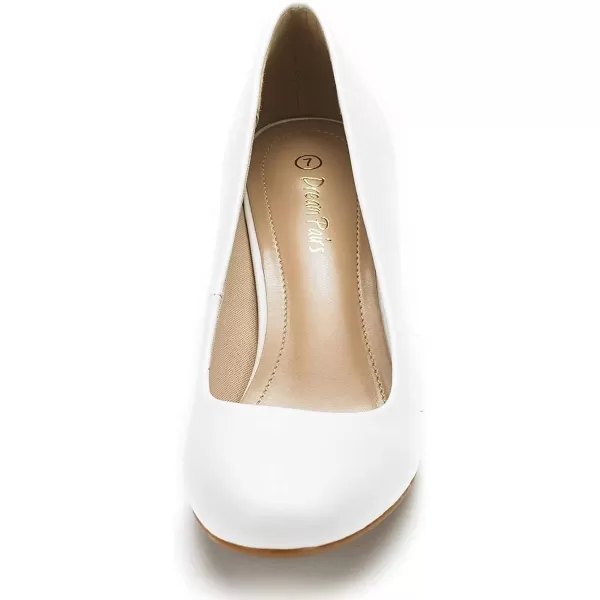 imageDREAM PAIRS Womens Luvly Bridal Wedding Party Low Heel Pump ShoesLuvlywhitepu