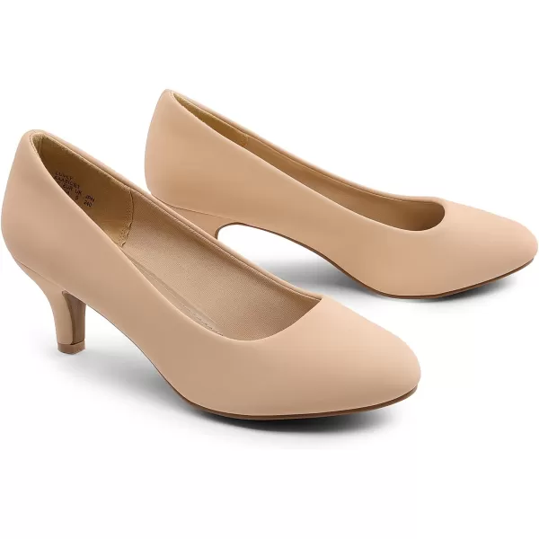 imageDREAM PAIRS Womens Luvly Bridal Wedding Party Low Heel Pump ShoesNudeNubuck