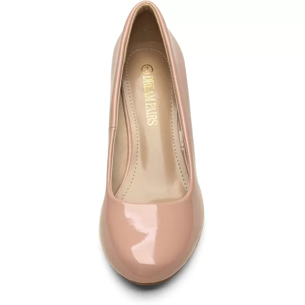 imageDREAM PAIRS Womens Luvly Bridal Wedding Party Low Heel Pump ShoesPinkPat