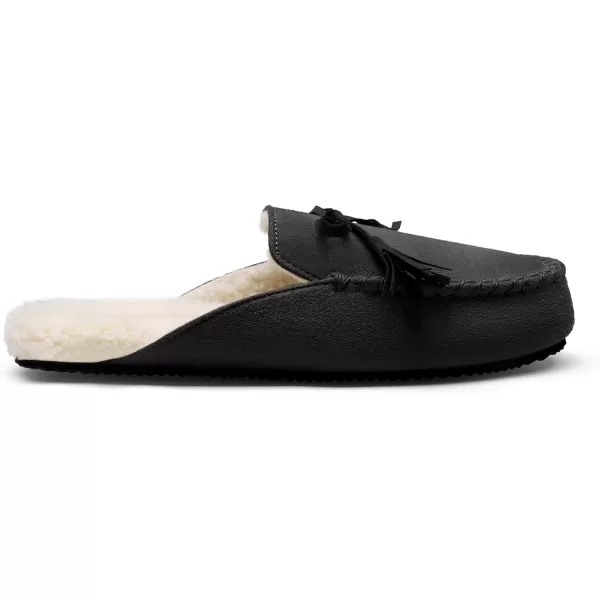 imageDREAM PAIRS Womens Memory Foam Moccasin Cozy House Slippers with Fuzzy and Warm Sherpa Fleece Lining Suede Ladies Slipon Slippers Both for Indoor and OutdoorBlack