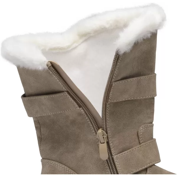 imageDREAM PAIRS Womens Mid Calf Fashion Winter Snow BootsKhaki