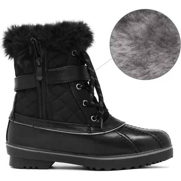 imageDREAM PAIRS Womens Mid Calf WaterProof Winter Snow Boots3black