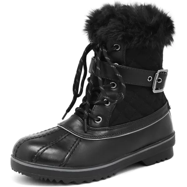imageDREAM PAIRS Womens Mid Calf WaterProof Winter Snow Boots3black