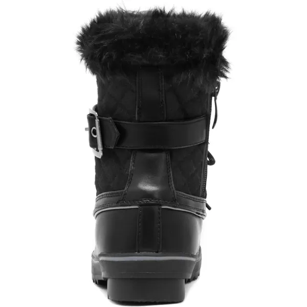 imageDREAM PAIRS Womens Mid Calf WaterProof Winter Snow Boots3black