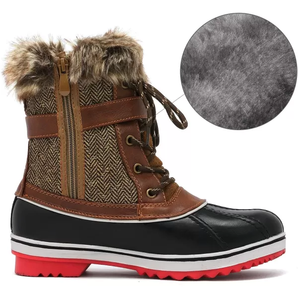 imageDREAM PAIRS Womens Mid Calf WaterProof Winter Snow Boots3brown
