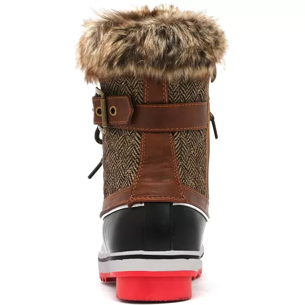 imageDREAM PAIRS Womens Mid Calf WaterProof Winter Snow Boots3brown