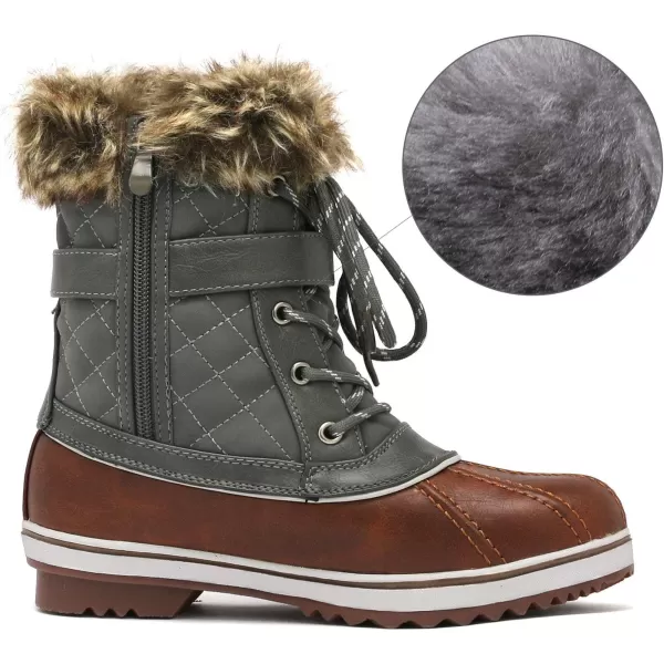 imageDREAM PAIRS Womens Mid Calf WaterProof Winter Snow Boots3tan Khaki