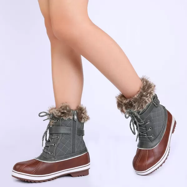 imageDREAM PAIRS Womens Mid Calf WaterProof Winter Snow Boots3tan Khaki