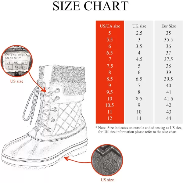 imageDREAM PAIRS Womens Mid Calf WaterProof Winter Snow BootsBeige White01