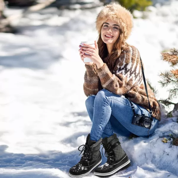 imageDREAM PAIRS Womens Mid Calf WaterProof Winter Snow BootsGrey