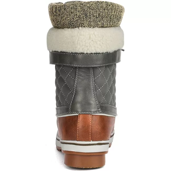 imageDREAM PAIRS Womens Mid Calf WaterProof Winter Snow BootsTan Khaki01
